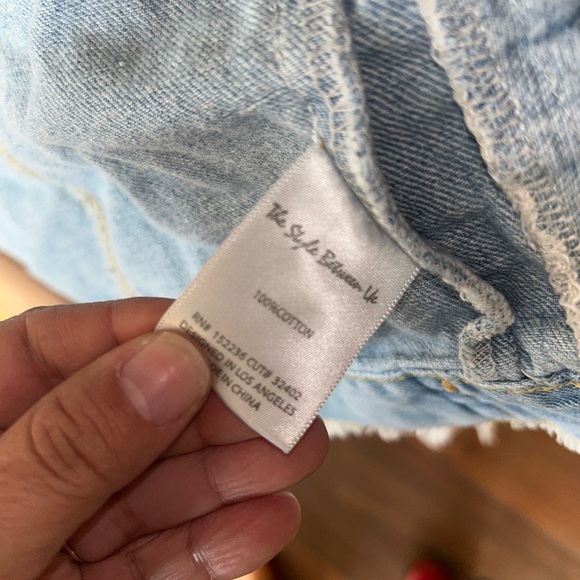 Grunge Distressed Light Blue Denim Jacket Size M, Streetwear Jacket - Picture 5 of 6